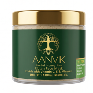 Aanvik Herbal Skin Tonic Face Mask | Honey, Sandalwood & Saffron Ubtan for Glowing Skin