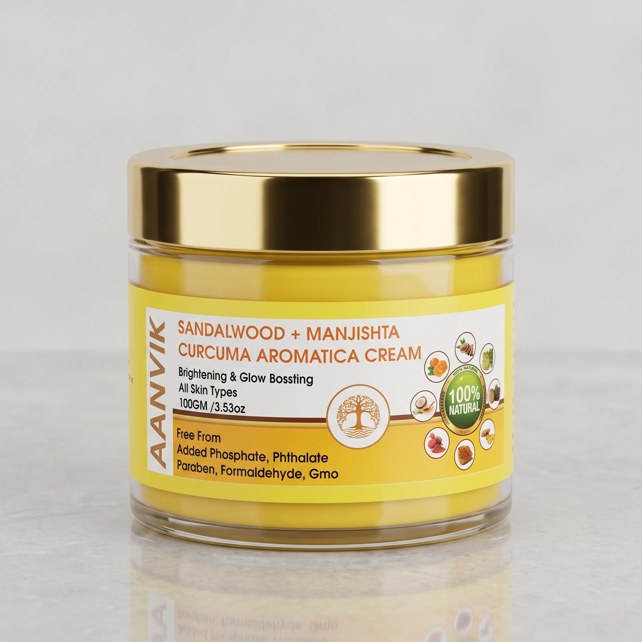 Sandalwood Manjistha Curcuma Aromatica Cream 100gms - Image 2